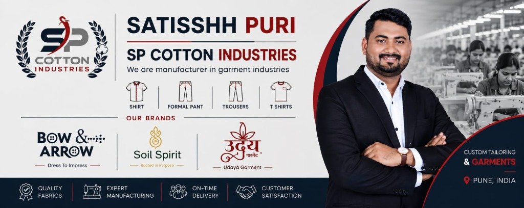 Satisshh Puri SP Cotton Industries Corporate Banner